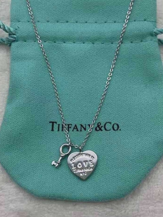 Tiffany & Co. Jewelry - Tiffany & Co. Sterling Silver 'Love' Heart Pendant Necklace - Silver